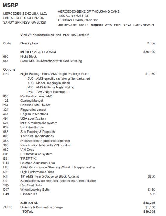 2025 Mercedes-Benz CLA AMG® CLA 35