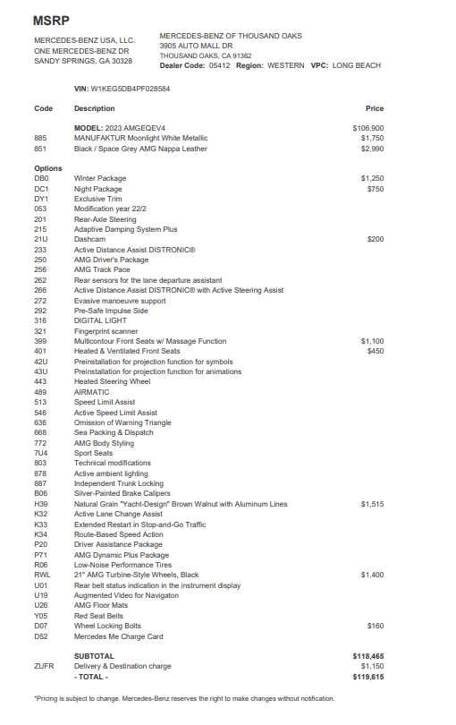 2023 Mercedes-Benz AMG® EQE AMG® EQE