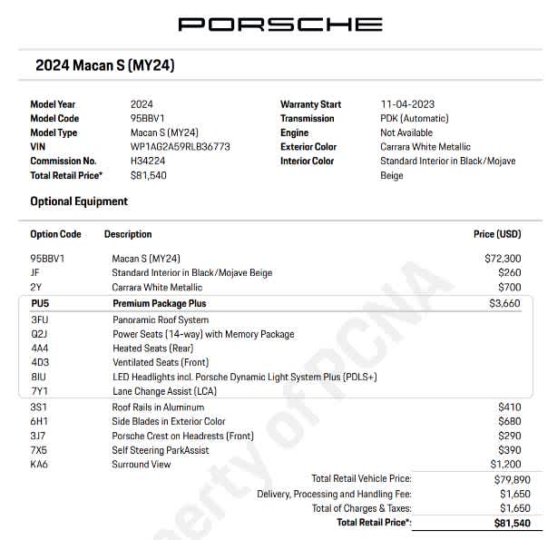 2024 Porsche Macan S